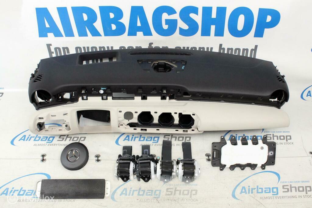 Airbag set Dashboard HUD zwart/beige Mercedes A klasse W177, Gebruikt, Ophalen of Verzenden