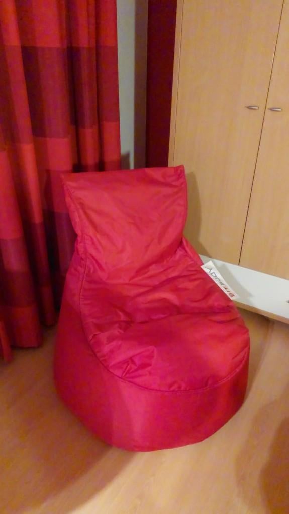 Zitzak Sit&Joy Rood, Huis en Inrichting, Ophalen, Gebruikt, Rood, Zitzakstoel