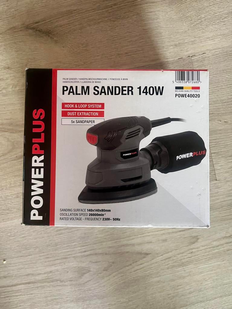 Power plus schuurmachine, Ophalen of Verzenden, Nieuw, Minder dan 600 watt, Vlakschuurmachine