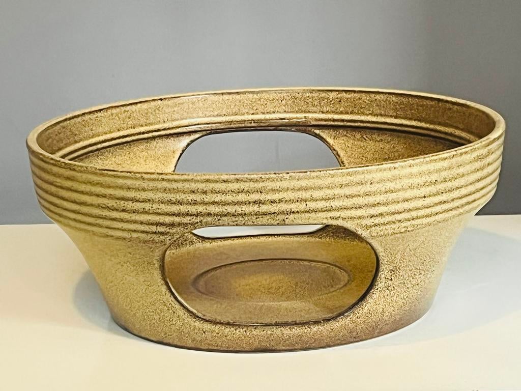 keramieke schaal uit West-Duitsland uit de jaren '70., Ophalen of Verzenden, Zo goed als nieuw, Rond, Porselein of Keramiek