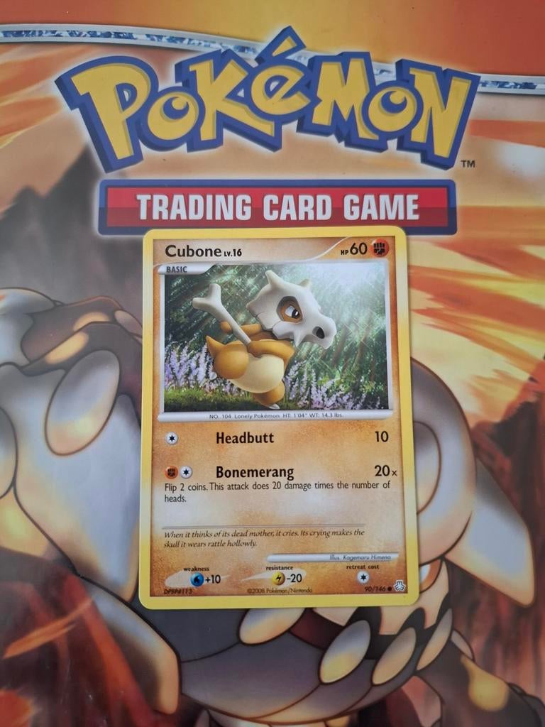 Cubone 90/146 Diamond&Pearl Legends Awakened pokemon kaart, Ophalen of Verzenden, Gebruikt, Losse kaart