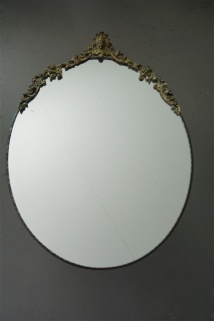 Vintage spiegel koper kuif, Minder dan 50 cm, Ophalen of Verzenden, Zo goed als nieuw, Nvt