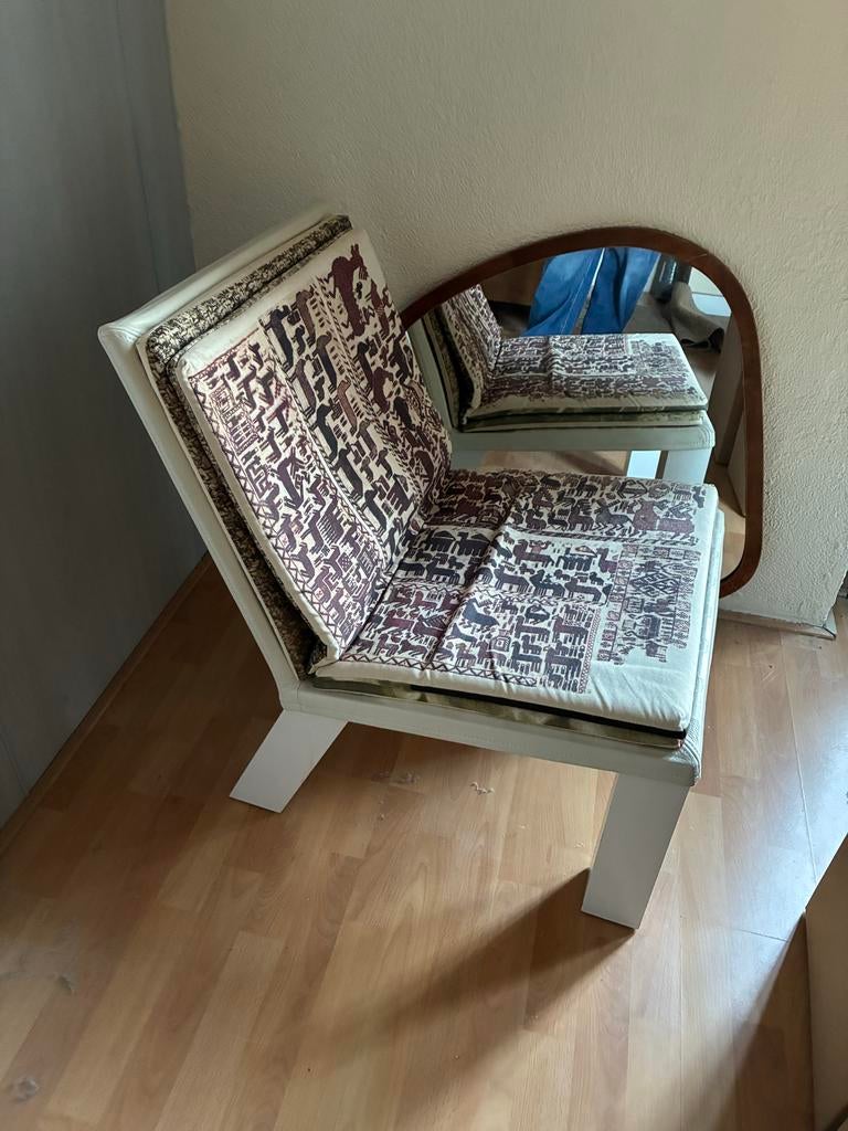 IKEA PS Selma Stoel (2009) - Hout & Gevlochten Leer, Ophalen, Gebruikt, Wit, Eén