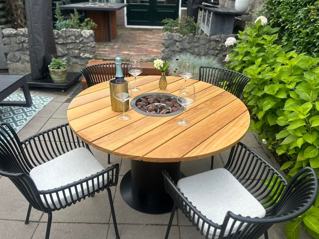 NIEUW! 2stuks voor €699 ronde vuurtafel /  6 personen, Ophalen of Verzenden, Nieuw