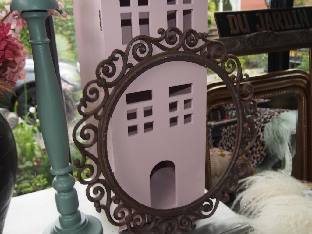 Gietijzeren ronde ornament, Ophalen of Verzenden, Gebruikt, Bruin, Metaal