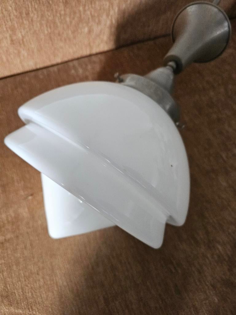 Gispen art deco plafondlamp, Huis en Inrichting, Lampen | Hanglampen, Ophalen, Gebruikt, Art deco, Glas