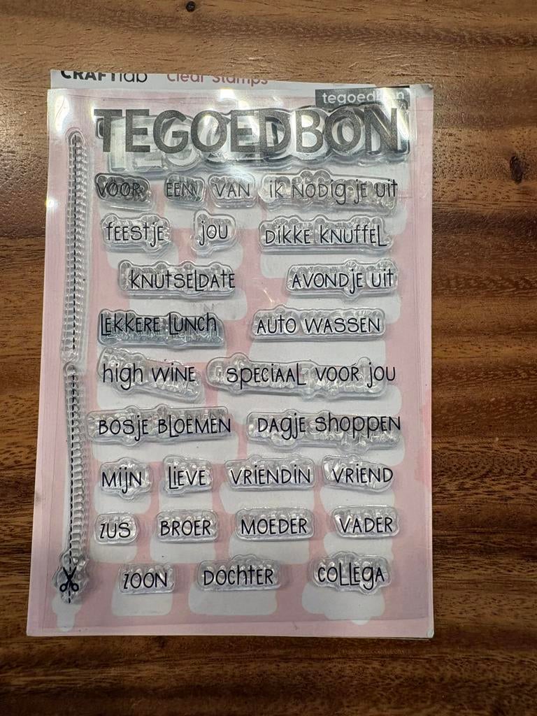 C Craftlab stempel tegoedbon, Ophalen of Verzenden, Zo goed als nieuw, Houten stempel