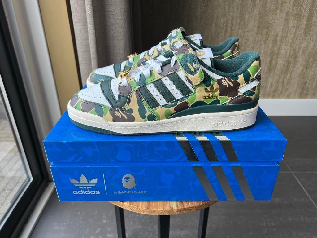 Adidas Forum 84 Low Bape 30th Anniversary Green Camo, Overige kleuren, Nieuw, Ophalen of Verzenden, Sneakers of Gympen