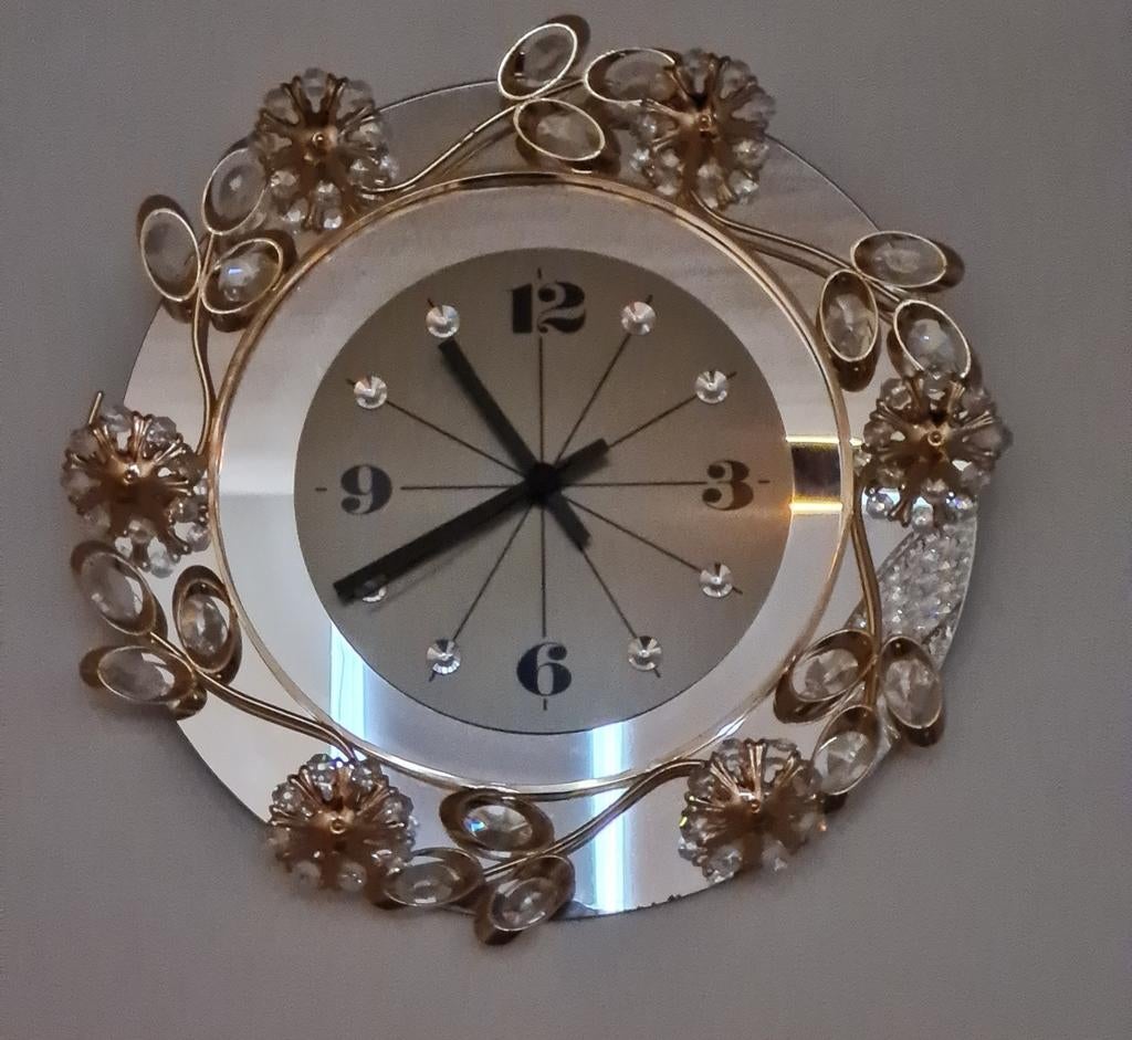 Swarovski bladgoud klok, Ophalen of Verzenden, Porselein