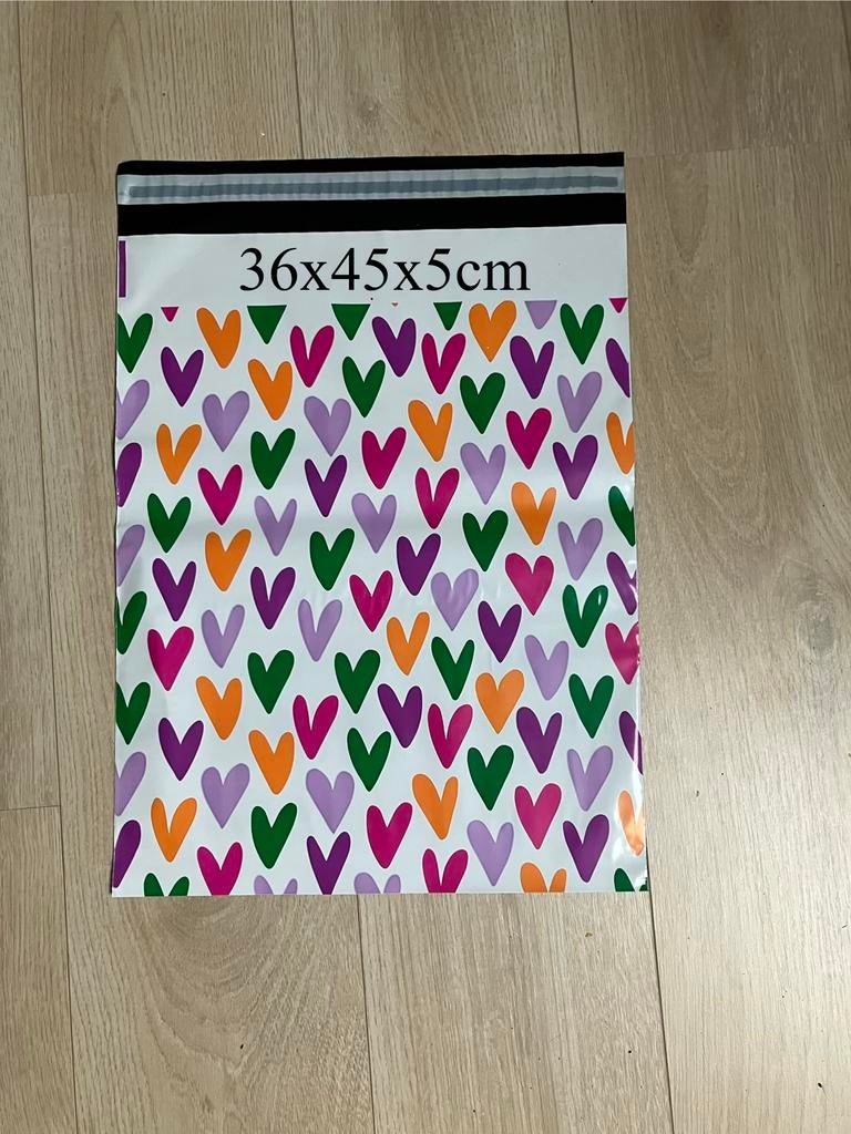 5 verzendzakken gekleurde hartjes, Ophalen of Verzenden, Nieuw