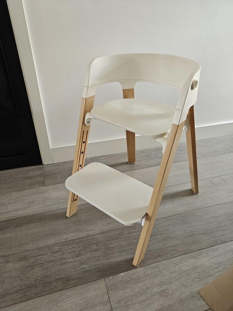 Stokke Steps stoel met bouncer, Ophalen of Verzenden, Gebruikt, Meegroeistoel