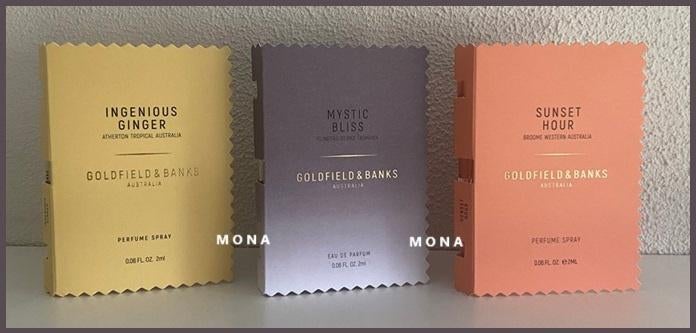 Goldfield & Banks set 3 niche parfum samples proefjes, Verzenden, Nieuw