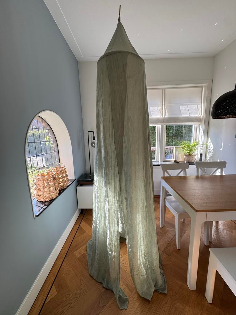 Piekstok (in hoogte verstelbaar) met bedhemeltje, Ophalen, Gebruikt, Klamboe