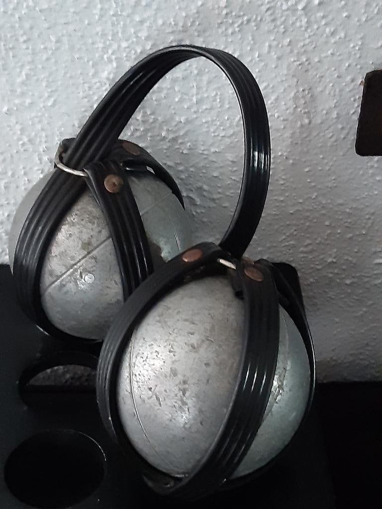 Jeu de boules ballen in houder sleets, stoer brocante ,, Ophalen of Verzenden