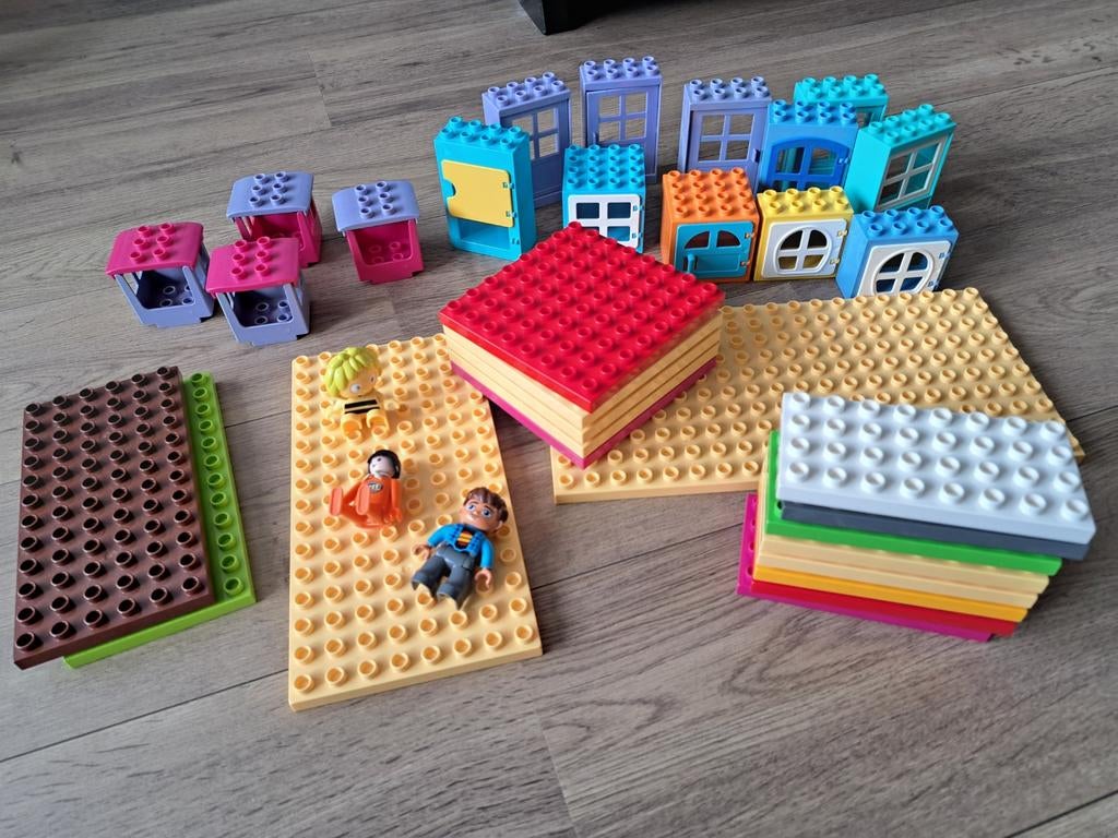 Grote set Duplo ramen, deuren & grondplaten, Ophalen of Verzenden, Duplo