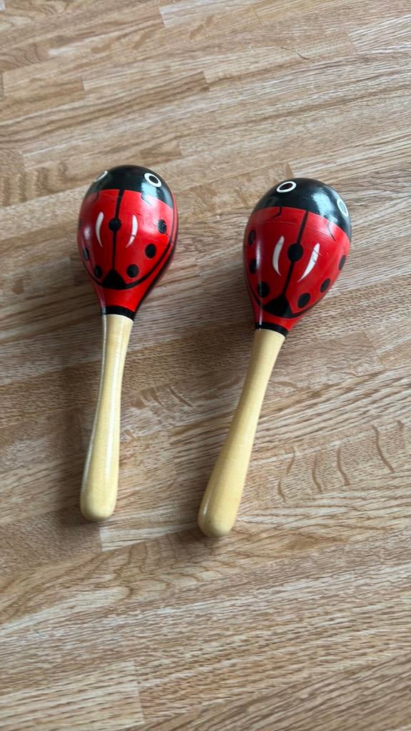 2 Stuks Houten Maraca - Kleurrijke Mini Maracas Voor Muziek En Speelgoed 2