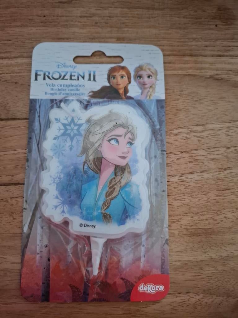 Frozen 2 Elsa Verjaardagskaarsje - Disney Feestartikel, Ophalen of Verzenden, Nieuw, Feestartikel, Verjaardag