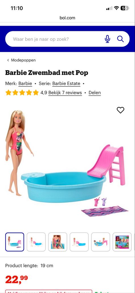 Nieuw Barbie zwembad in dichte doos!, Ophalen of Verzenden, Nieuw, Barbie