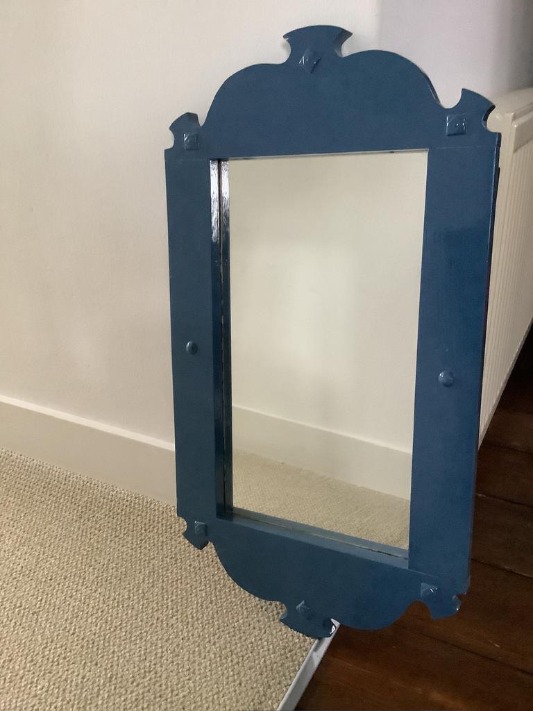 spiegel met mooie hardhouten lijst, Ophalen, Rechthoekig, Minder dan 50 cm, Minder dan 100 cm