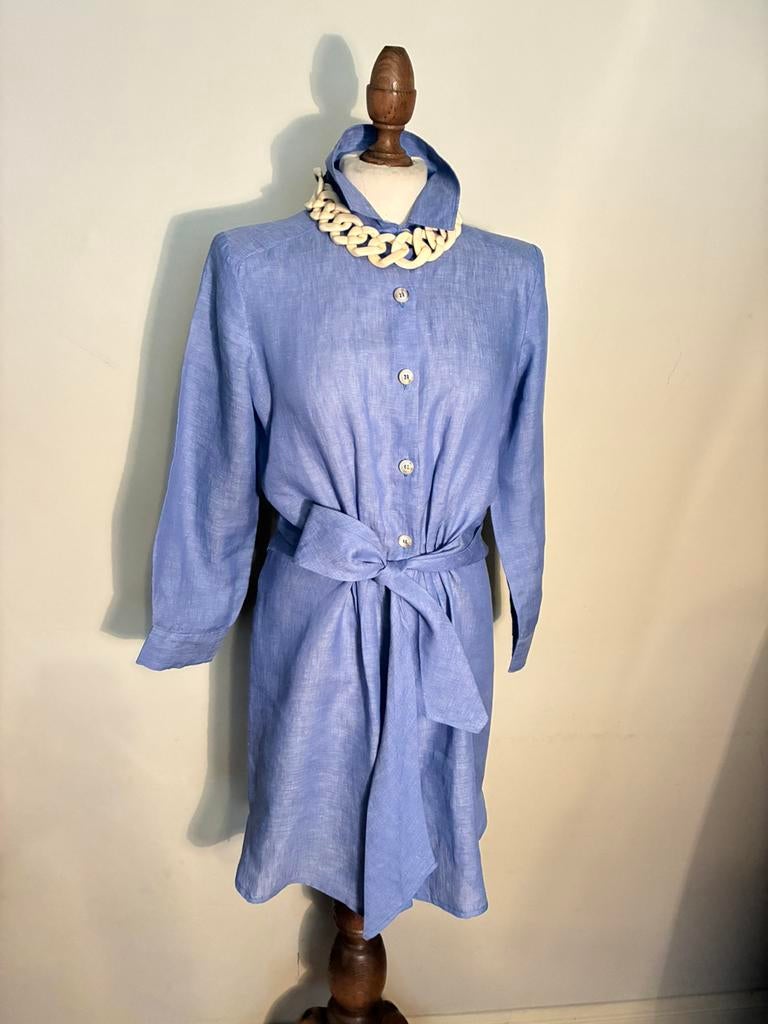 SCAPA BLOUSE/ TUNIEK BLUE LINNEN, Maat 38/40 (M), Scapa, Zo goed als nieuw, Verzenden