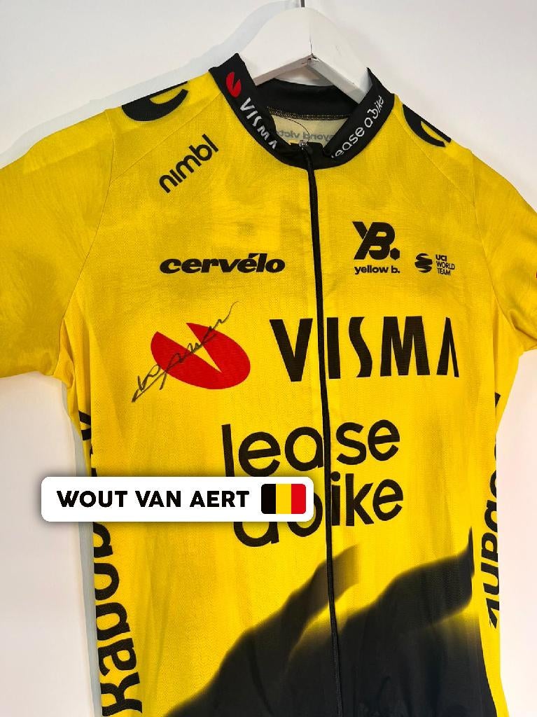 Wielershirt gesigneerd door Wout van Aert | Goed doel, Nieuw, M, Verzenden, Nimbl