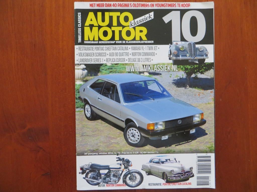 Auto Motor Klassiek 10 2018 Volkswagen Scirocco, Audi 90, Ophalen of Verzenden, Zo goed als nieuw, Audi