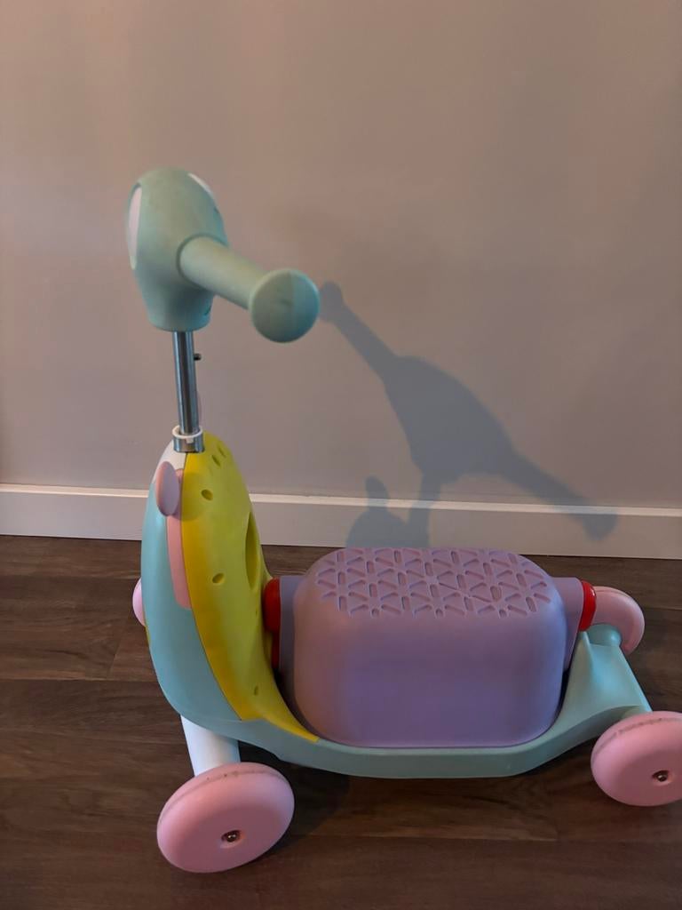 3-in-1 Peuterstep met zitje (loopfiets/ride-on), Fietsen en Brommers, Steps, Ophalen of Verzenden, Gebruikt, Overige typen