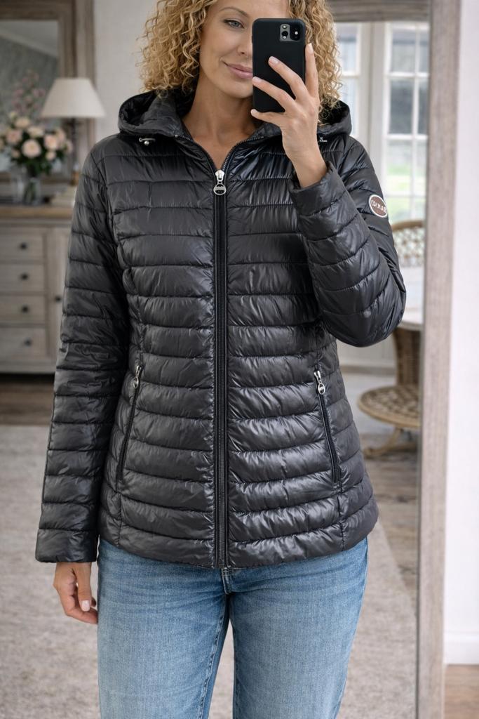 Colmar gewatteerd tussenjasje maat L, Ophalen of Verzenden, Zo goed als nieuw, Maat 42/44 (L), Zwart