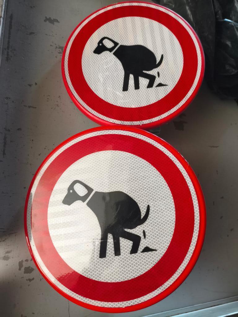 Verkeersbord Verboden te poepen bord ALLEEN VERZENDEN!!!, Verzenden, Zo goed als nieuw