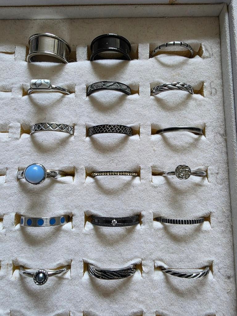 Set IXXXI basis + vulringen maat 18, Sieraden, Tassen en Uiterlijk, Ringen, Ophalen of Verzenden, Zo goed als nieuw, Dame, Zilver