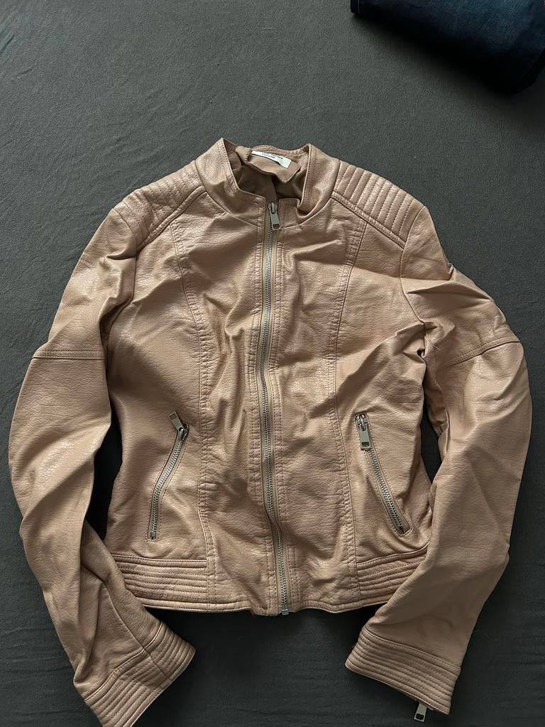 Lichtroze leren jas van “forget me not fashion”, Ophalen of Verzenden, Nieuw, Maat 34 (XS) of kleiner, Roze