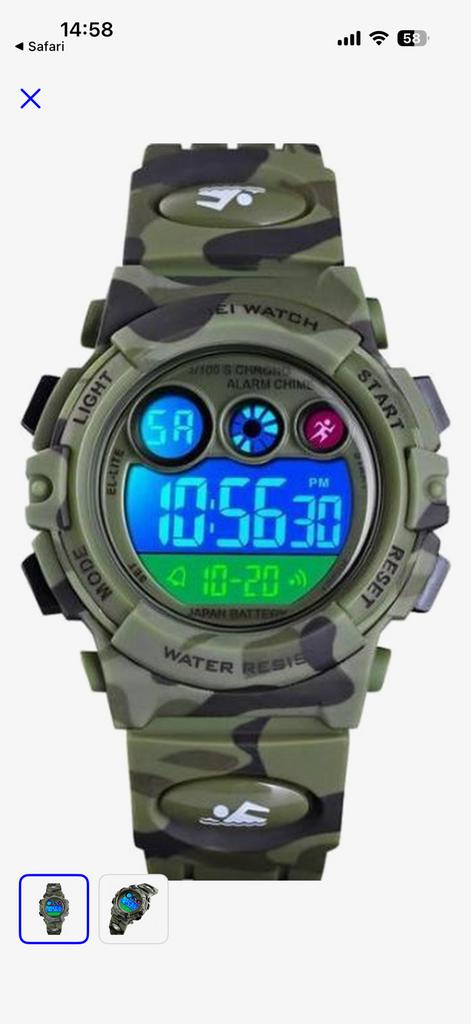 Skmei kinderhorloge, Ophalen of Verzenden, Zo goed als nieuw, Groen, Jongen of Meisje