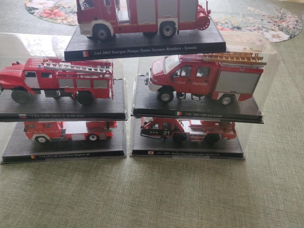 5 brandweer auto,s, Hobby en Vrije tijd, Modelauto's | 1:43, Ophalen of Verzenden, Auto, Overige merken