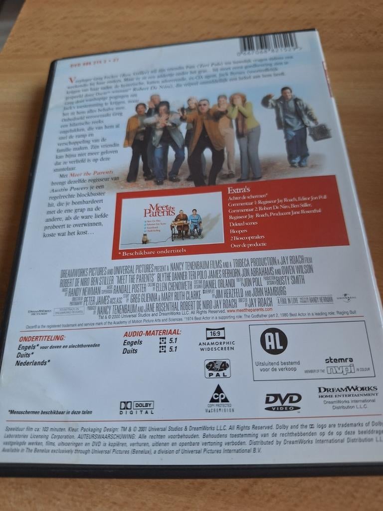 Dvd meet the parents, Alle leeftijden, Ophalen of Verzenden, Zo goed als nieuw, Romantische komedie