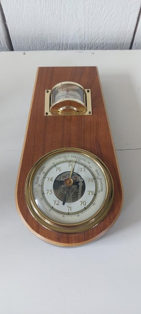 Vintage barometer thermometer Vintage Woonaccessoires  weer, Ophalen of Verzenden