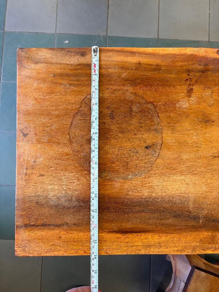 Vintage Opium Bijzettafels Bruin Massief Hout Set van 2, Ophalen, Minder dan 45 cm, Minder dan 55 cm, Gebruikt