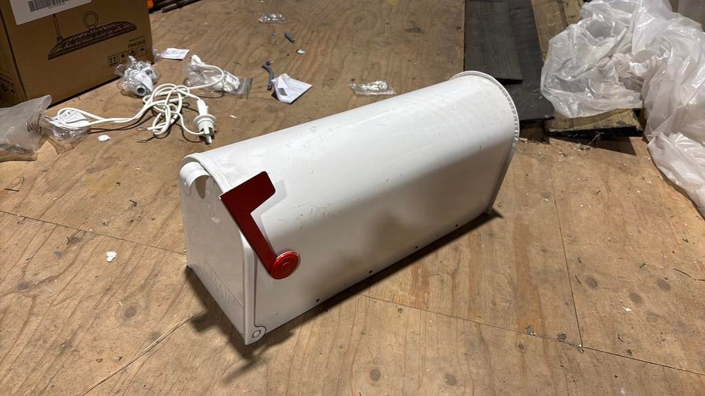 Amerikaanse brievenbus, Tuin en Terras, Ophalen of Verzenden, Zo goed als nieuw, Staal, Staande brievenbus