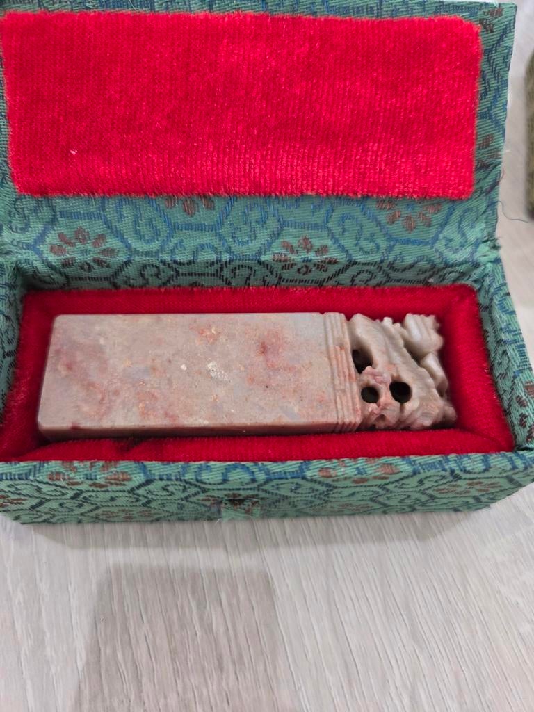 Chinese zegelsteen + inkt, Ophalen of Verzenden, Gebruikt