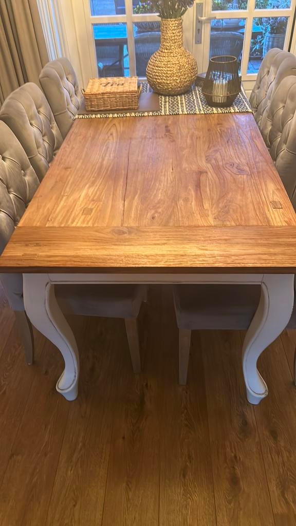 Te koop eettafel La Provence 1.80x 0.90, Ophalen, Teakhout, 50 tot 100 cm, 150 tot 200 cm