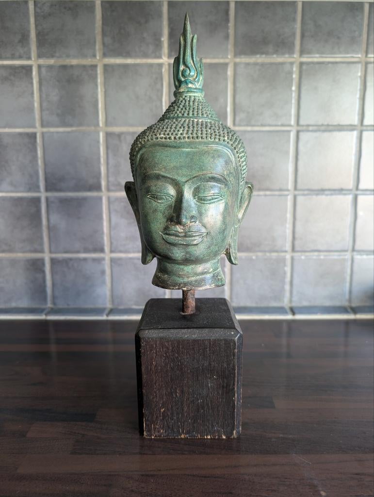 Boeddha buste op voet, Ophalen of Verzenden