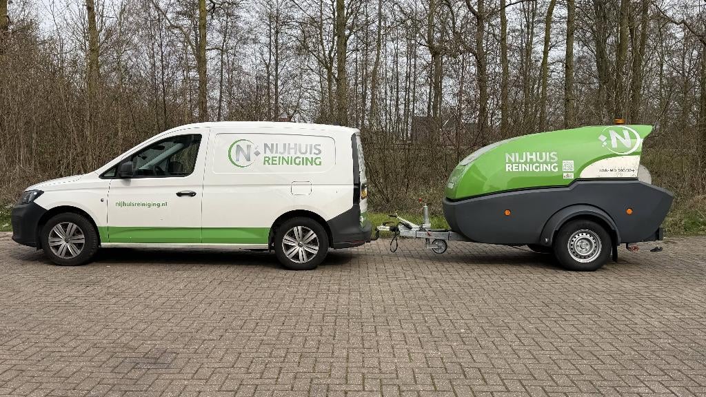 Dibo 500 bar hogedruk trailer te HUUR | Industrieel reinigen, Ophalen of Verzenden