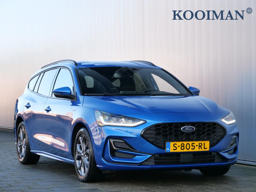Ford FOCUS Wagon 1.0 EcoBoost Hybrid ST Line Style 124 Pk Ap, Gebruikt, Blauw, Origineel Nederlands, Handgeschakeld