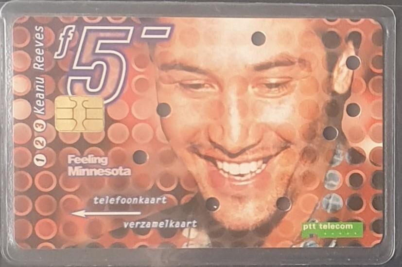 Telefoonkaart Keanu Reeves ongebruikt, Verzamelen, Telefoonkaarten, Ophalen of Verzenden, Nederland