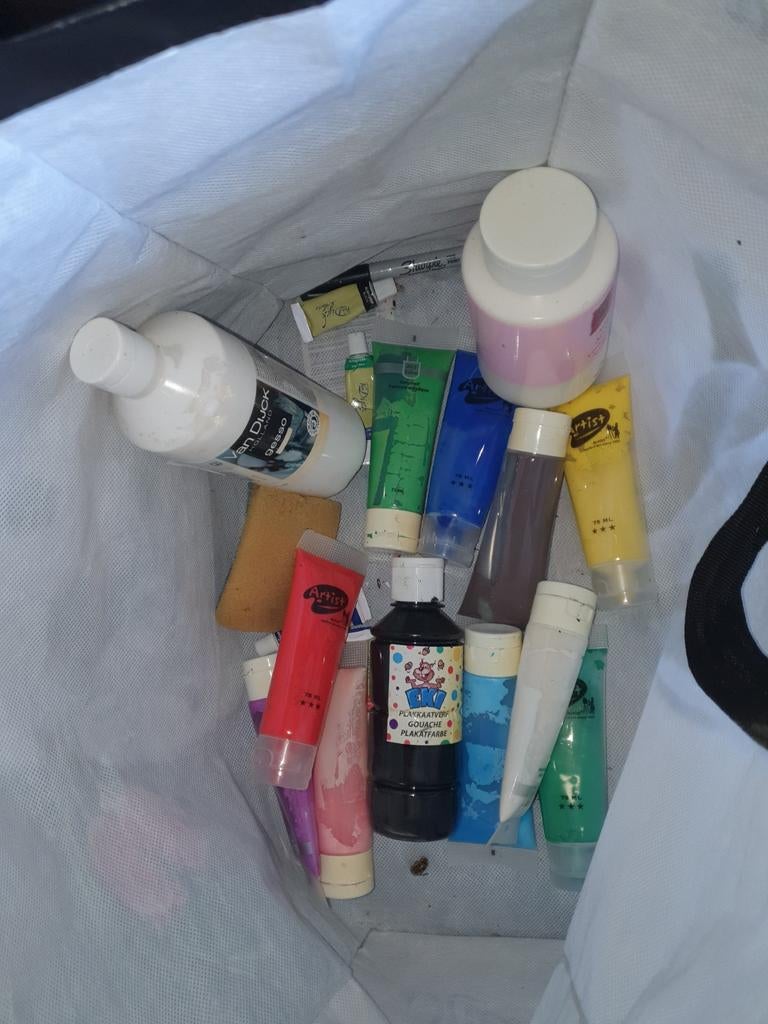 Verf  penselen met koffer, Hobby en Vrije tijd, Schilderen, Ophalen