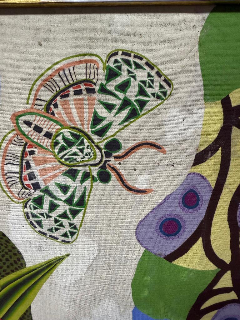 Willie Hartung Vogel mit Blumen Tepagraphi 8/300, Antiek en Kunst, Ophalen
