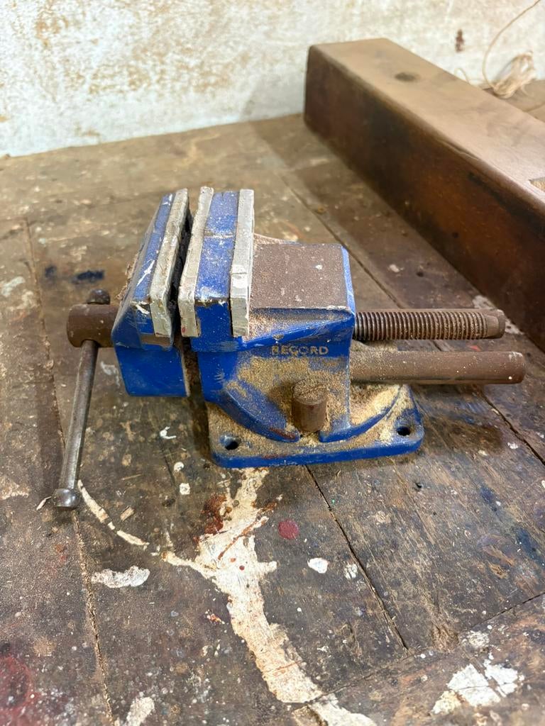 Record bankschroef / werkbankschroef, Doe-het-zelf en Verbouw, Ophalen, Gebruikt