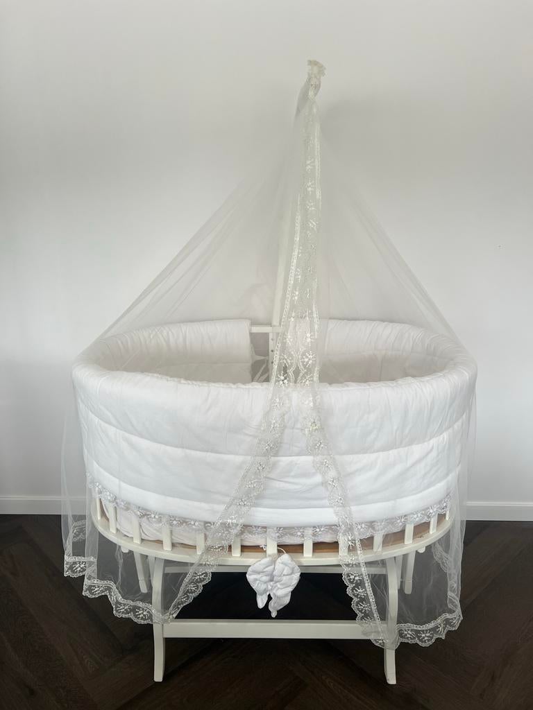 BabyRace schommelwieg wit, Kinderen en Baby's, Babywiegjes en Ledikanten, Gebruikt, Wieg, Ophalen