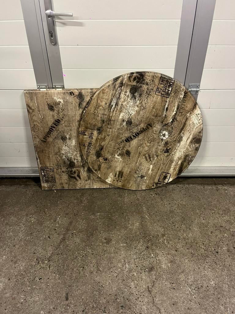 19 stuks Horeca Werzalit Tafelbladen 70x70 cm, Ophalen, Zo goed als nieuw