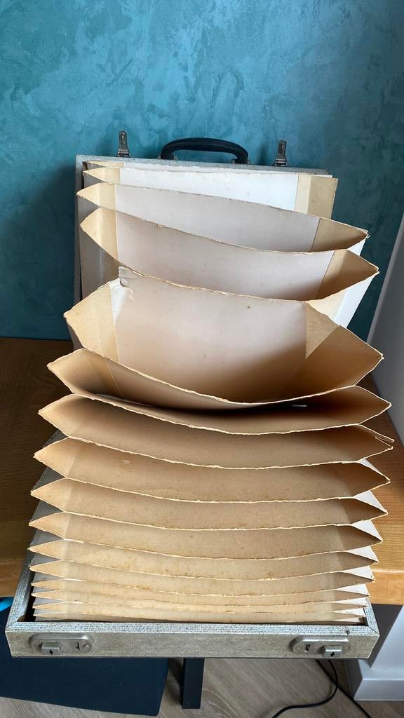 Retro Lp koffer met een lp van Don McLean; American pie, Ophalen, Gebruikt, Overige materialen, Minder dan 50 cm