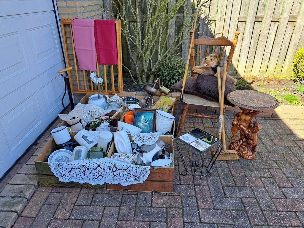 Partij pakket rommelmarktspullen vintage antiek retro, Diversen, Rommelmarktspullen, Ophalen of Verzenden, Gebruikt